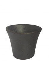Чашка из глины, глазурованная, черная, 150 мл